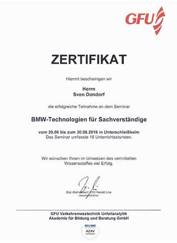 GFU Akademie - BMW Technologie für Sachverständige